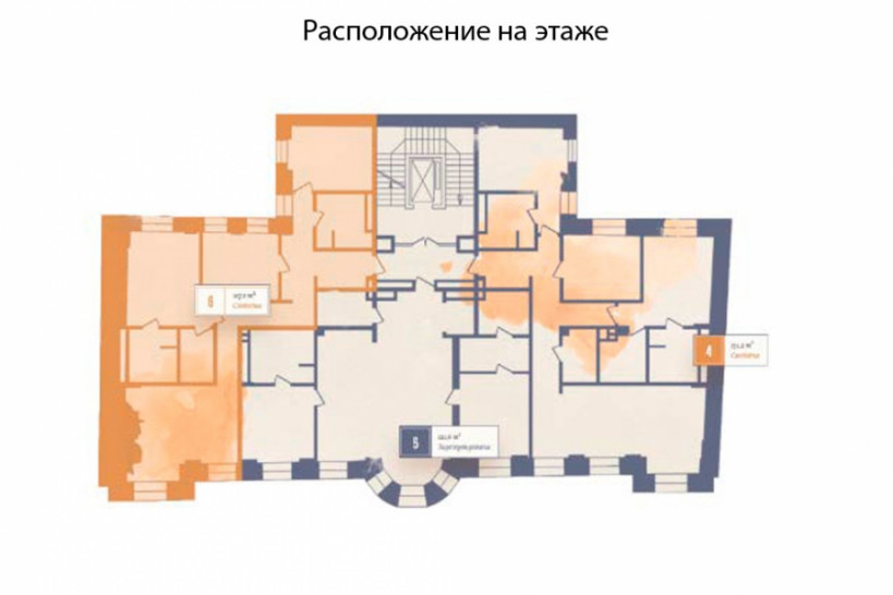 Трёхкомнатная квартира 117 м²